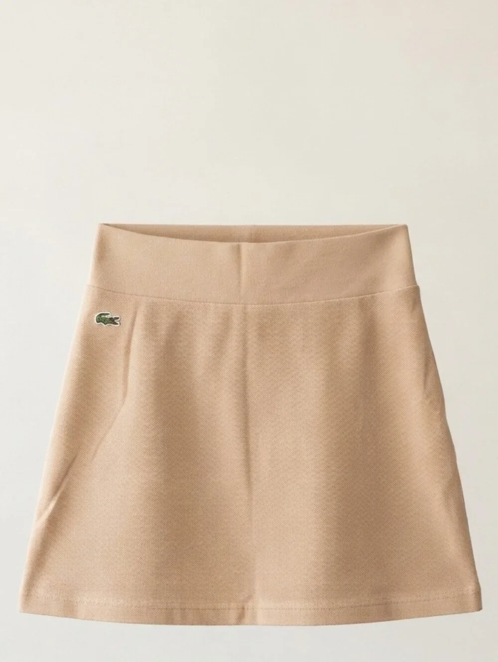 Lacoste Pique Tennis Skirt Beige High Rise A-Line Size 38 / US M - Picture 3 of 13